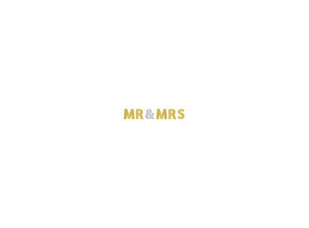 Glitterbanner Mr. & Mrs.