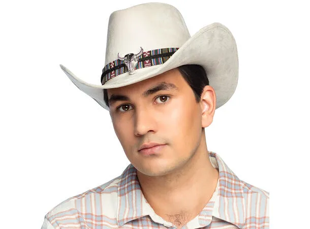 Cowboyhatt Django Beige m/pynt – Onesize