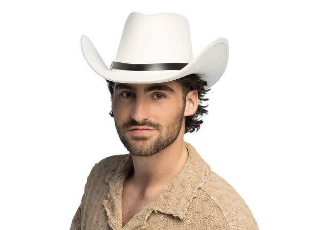 Cowboyhatt - Bronco med Sort Bånd – Onesize